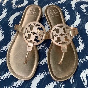 Tory Burch Miller Sandal - 8.5M Rose Gold NNB